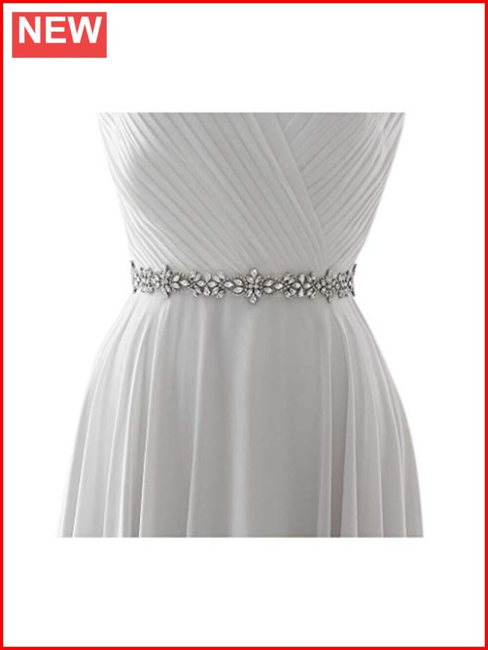 Rhinestone Bridal Belt Sash Wedding Dress Prom Gown Decorative Sash